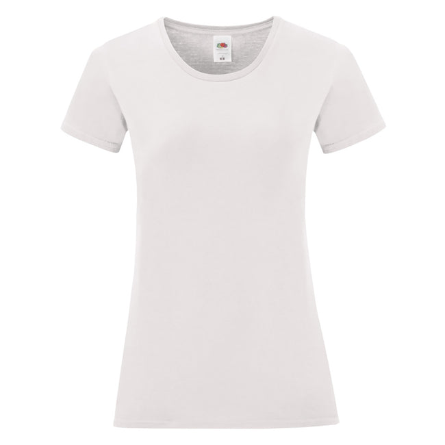 White - Front - Fruit Of The Loom Womens-Ladies Iconic T-Shirt