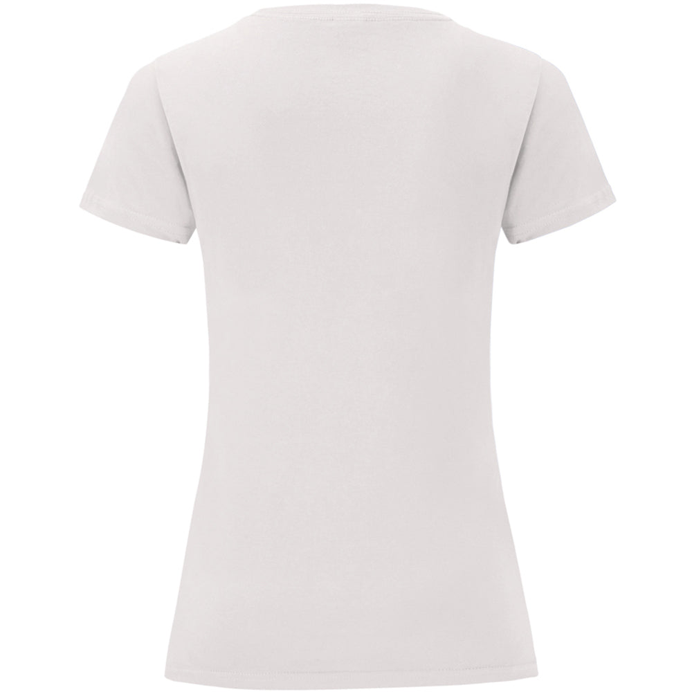 White - Back - Fruit Of The Loom Womens-Ladies Iconic T-Shirt