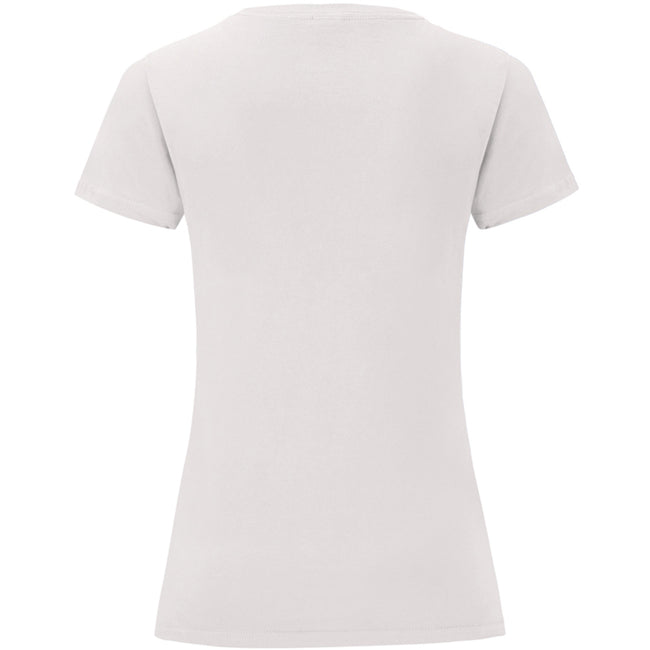 White - Back - Fruit Of The Loom Womens-Ladies Iconic T-Shirt
