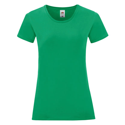 Kelly Green - Front - Fruit Of The Loom Womens-Ladies Iconic T-Shirt