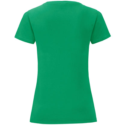 Kelly Green - Back - Fruit Of The Loom Womens-Ladies Iconic T-Shirt