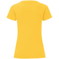 Sunflower Yellow - Back - Fruit Of The Loom Womens-Ladies Iconic T-Shirt