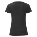 Black - Back - Fruit Of The Loom Womens-Ladies Iconic T-Shirt