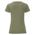Classic Olive Green - Back - Fruit Of The Loom Womens-Ladies Iconic T-Shirt