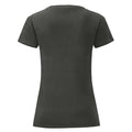 Light Graphite - Back - Fruit Of The Loom Womens-Ladies Iconic T-Shirt