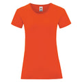 Flame Red - Front - Fruit Of The Loom Womens-Ladies Iconic T-Shirt