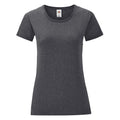 Dark Heather - Front - Fruit Of The Loom Womens-Ladies Iconic T-Shirt