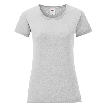 Heather Grey - Front - Fruit Of The Loom Womens-Ladies Iconic T-Shirt