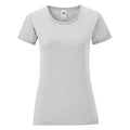Heather Grey - Front - Fruit Of The Loom Womens-Ladies Iconic T-Shirt