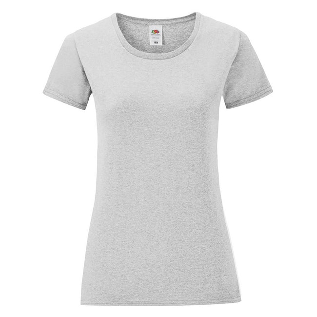 Heather Grey - Front - Fruit Of The Loom Womens-Ladies Iconic T-Shirt