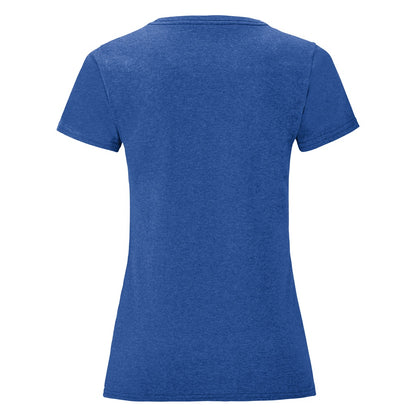 Heather Royal - Back - Fruit Of The Loom Womens-Ladies Iconic T-Shirt