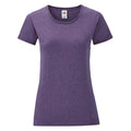 Heather Purple - Front - Fruit Of The Loom Womens-Ladies Iconic T-Shirt