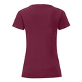 Burgundy - Back - Fruit Of The Loom Womens-Ladies Iconic T-Shirt