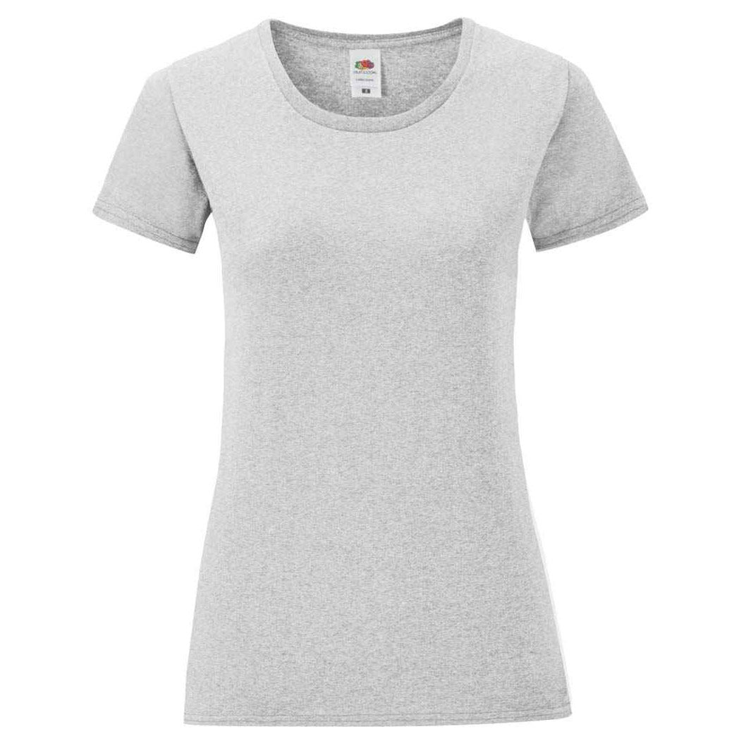 Athletic Heather Grey - Front - Fruit Of The Loom Womens-Ladies Iconic T-Shirt