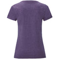 Heather Purple - Back - Fruit Of The Loom Womens-Ladies Iconic T-Shirt