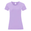 Soft Lavender - Front - Fruit Of The Loom Womens-Ladies Iconic T-Shirt