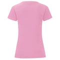 Powder Rose - Back - Fruit Of The Loom Womens-Ladies Iconic T-Shirt