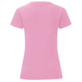 Powder Rose - Back - Fruit Of The Loom Womens-Ladies Iconic T-Shirt
