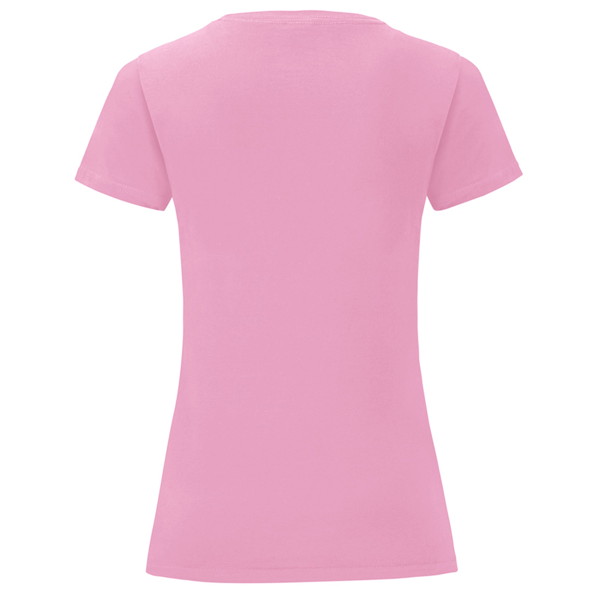 Powder Rose - Back - Fruit Of The Loom Womens-Ladies Iconic T-Shirt