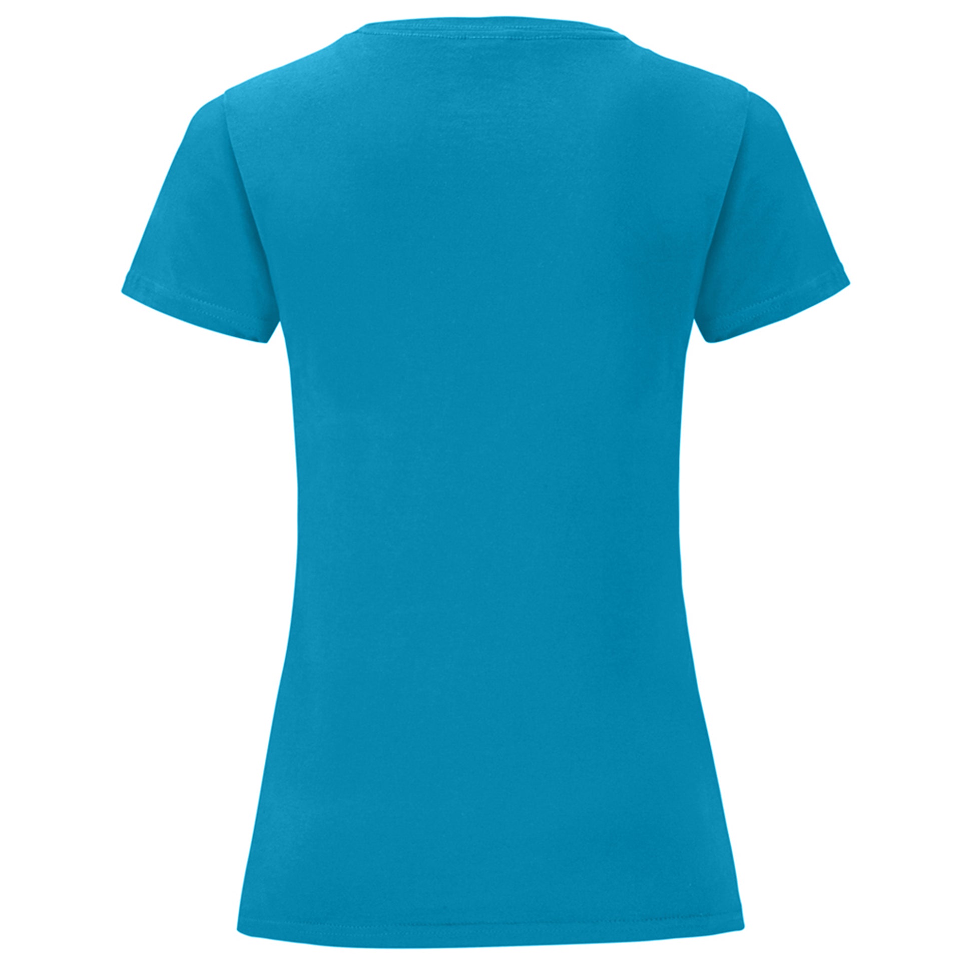 Azure - Back - Fruit Of The Loom Womens-Ladies Iconic T-Shirt