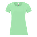 Neo Mint - Front - Fruit Of The Loom Womens-Ladies Iconic T-Shirt