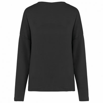 Black - Back - Kariban Womens-Ladies Oversized Sweatshirt