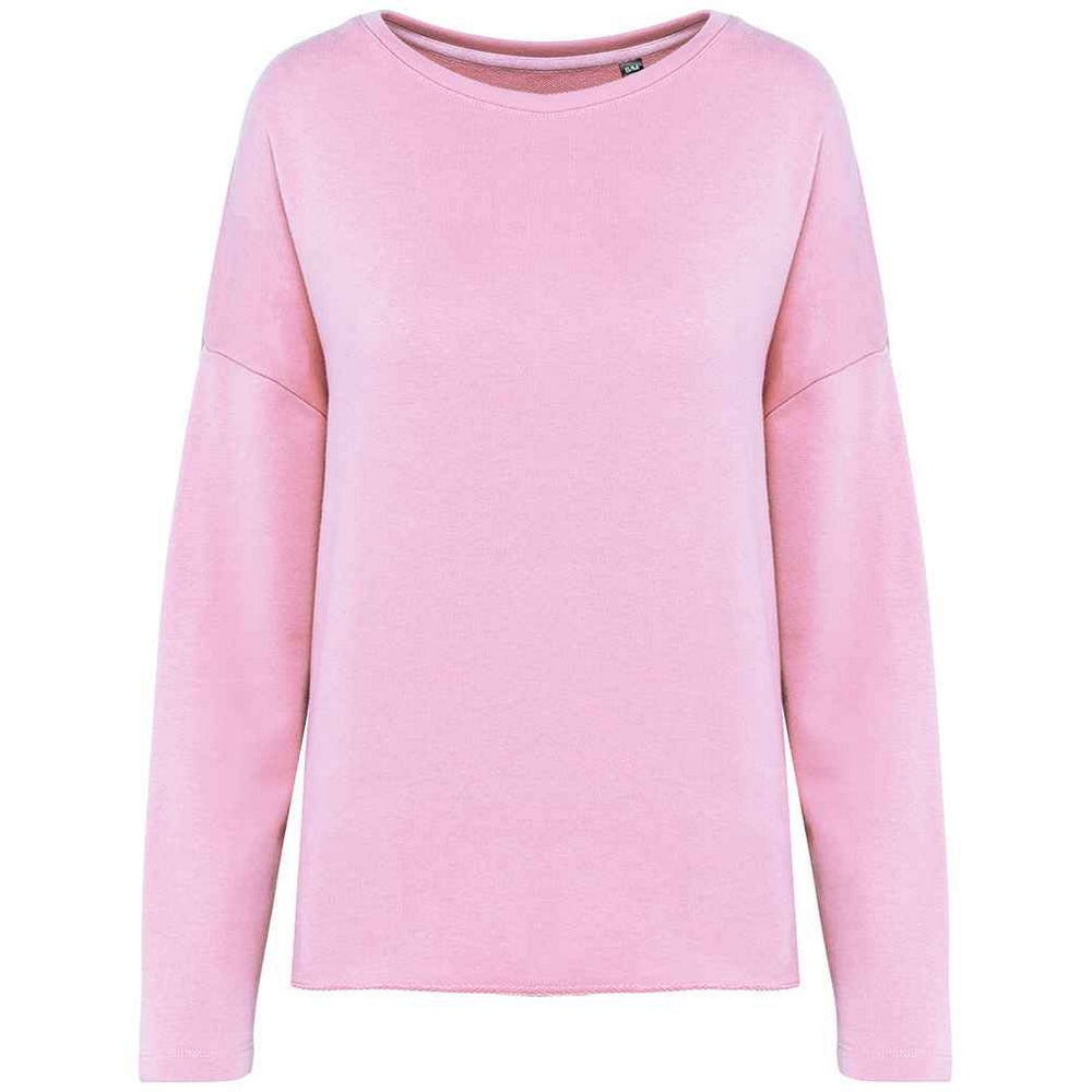 Pale Pink - Front - Kariban Womens-Ladies Oversized Sweatshirt