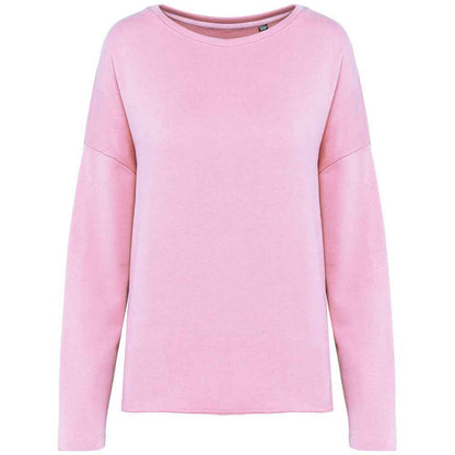Pale Pink - Front - Kariban Womens-Ladies Oversized Sweatshirt