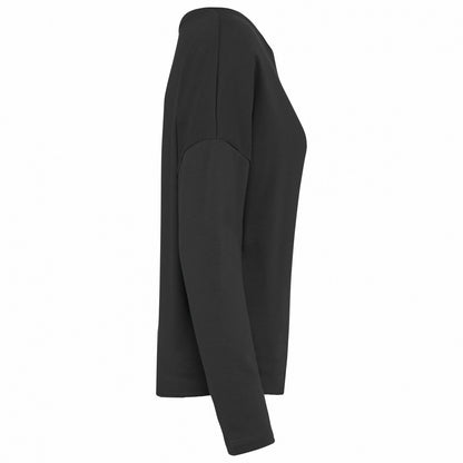 Black - Side - Kariban Womens-Ladies Oversized Sweatshirt