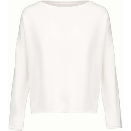 Off White - Front - Kariban Womens-Ladies Oversized Sweatshirt