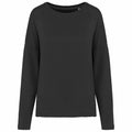 Black - Front - Kariban Womens-Ladies Oversized Sweatshirt