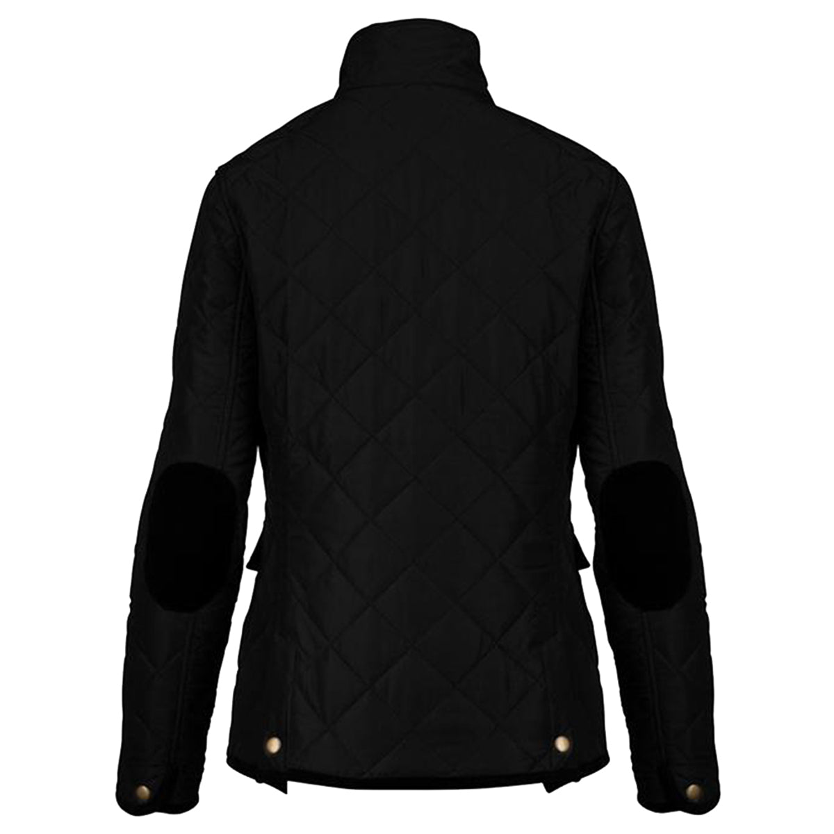 Black-Black - Back - Kariban Womens-Ladies Quilted Jacket
