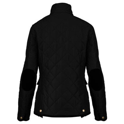 Black-Black - Back - Kariban Womens-Ladies Quilted Jacket