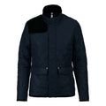 Navy-Black - Front - Kariban Womens-Ladies Quilted Jacket