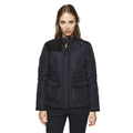 Navy-Black - Side - Kariban Womens-Ladies Quilted Jacket