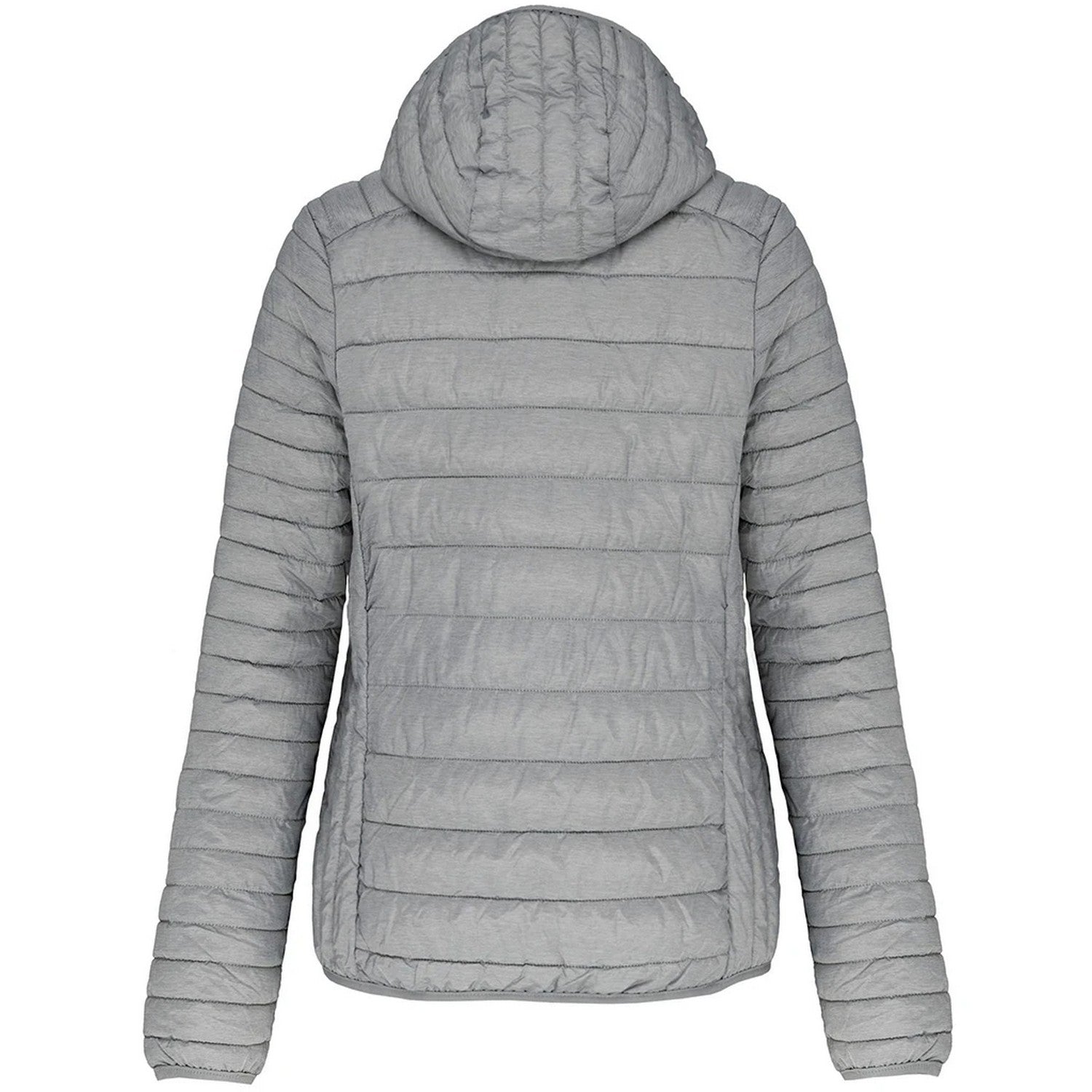 Marl Silver - Back - Kariban Womens-Ladies Lightweight Hooded Padded Jacket