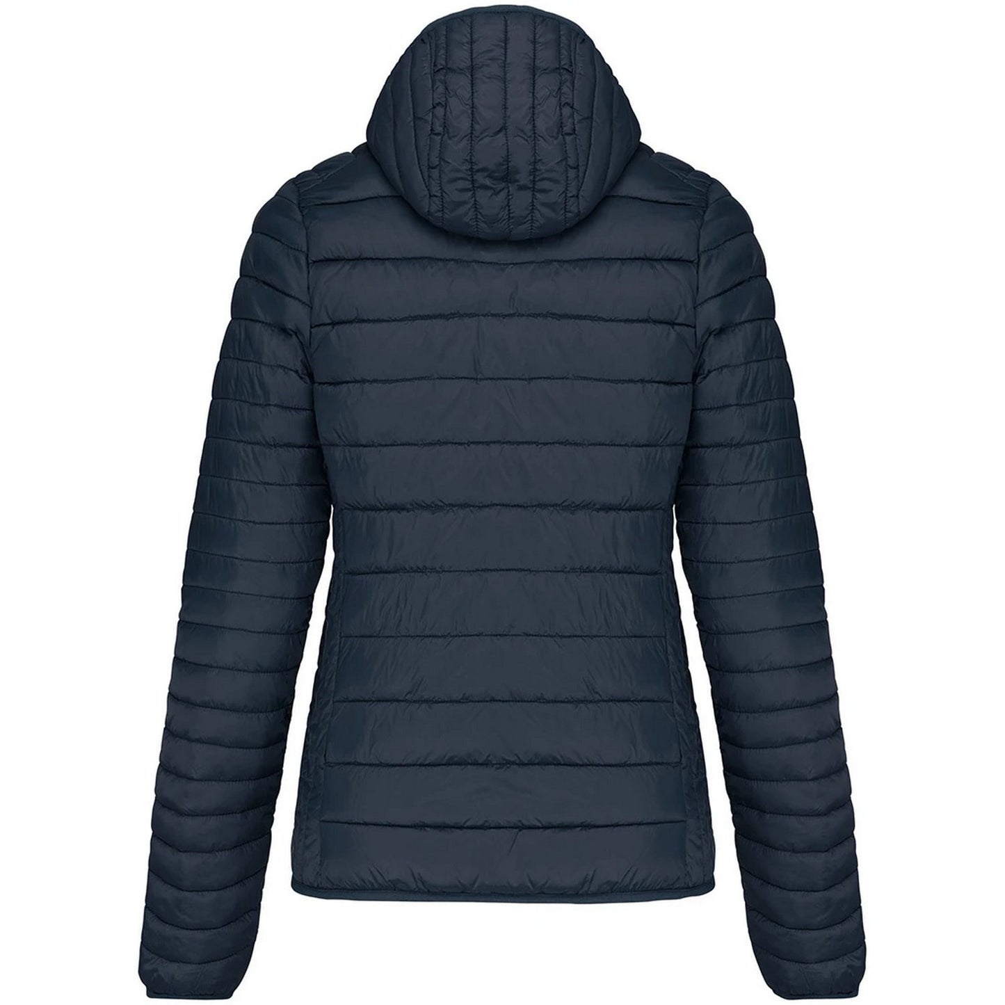 Navy - Back - Kariban Womens-Ladies Lightweight Hooded Padded Jacket