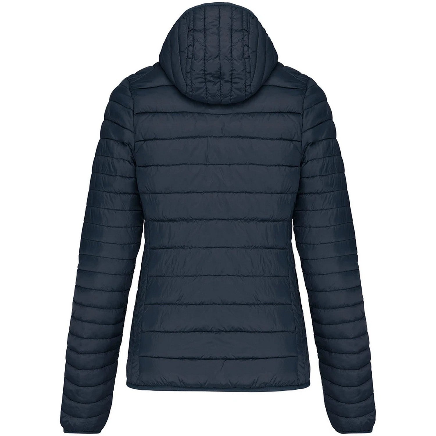 Navy - Back - Kariban Womens-Ladies Lightweight Hooded Padded Jacket