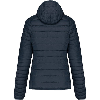 Navy - Back - Kariban Womens-Ladies Lightweight Hooded Padded Jacket