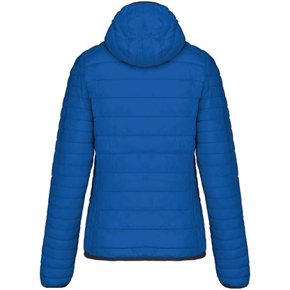 Light Royal Blue - Back - Kariban Womens-Ladies Lightweight Hooded Padded Jacket