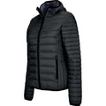 Black - Front - Kariban Womens-Ladies Lightweight Hooded Padded Jacket