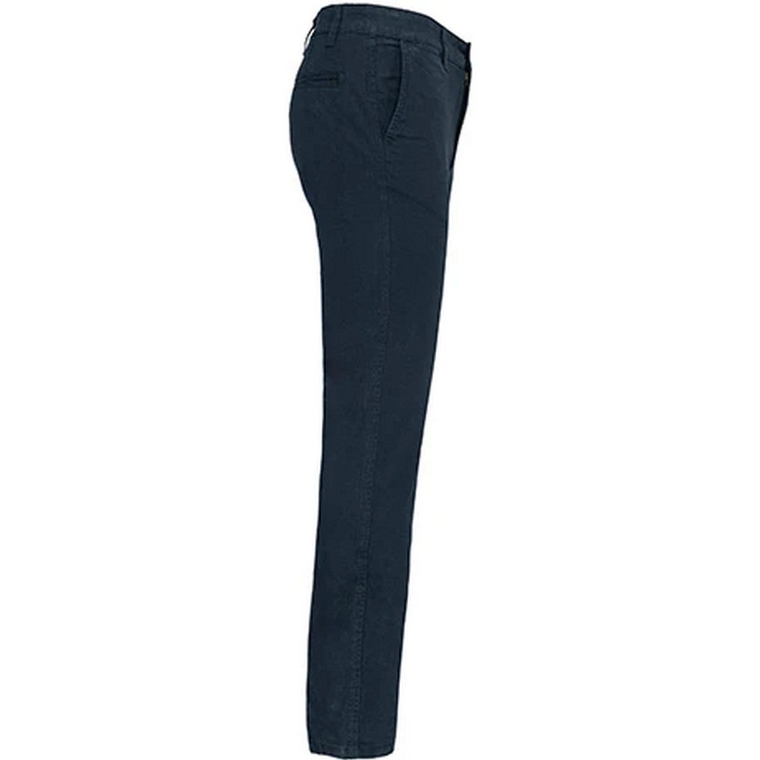 Dark Navy - Side - Kariban Mens Chino Trousers