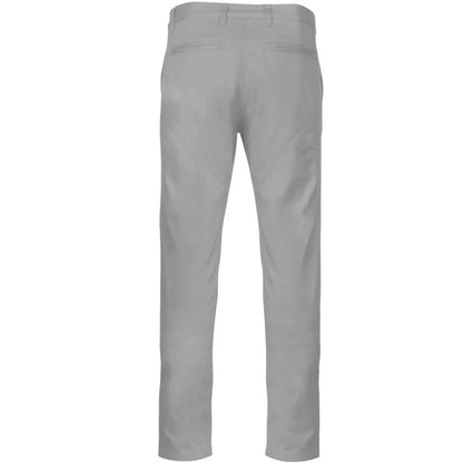 Fine Grey - Back - Kariban Mens Chino Trousers