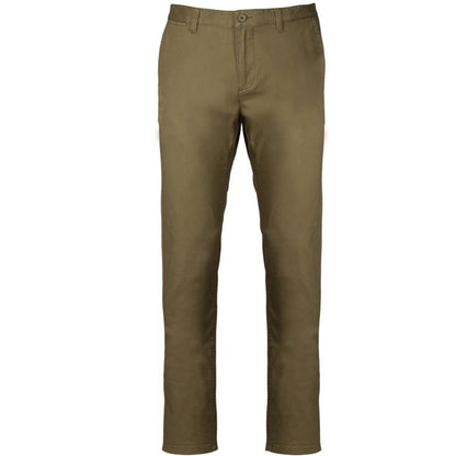 Light Khaki - Front - Kariban Mens Chino Trousers