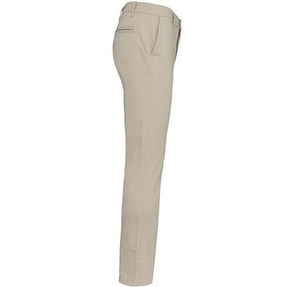 Beige - Side - Kariban Mens Chino Trousers