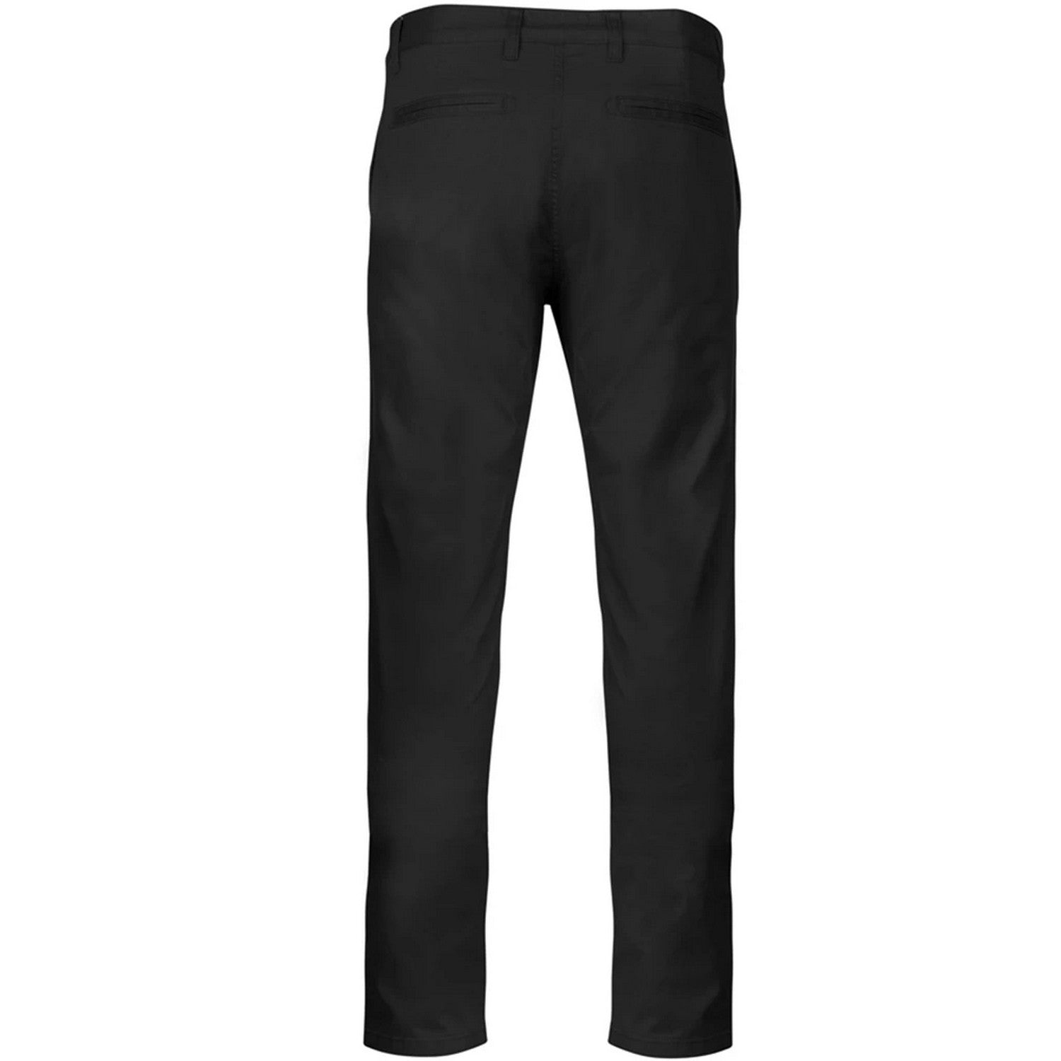 Black - Back - Kariban Mens Chino Trousers