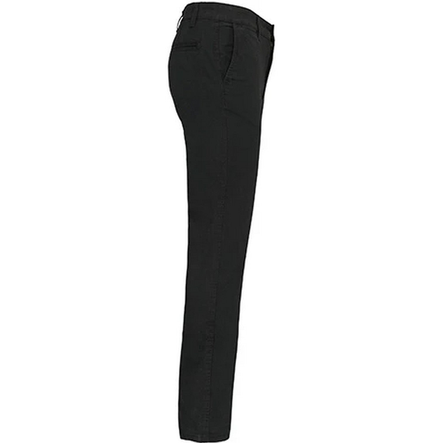 Black - Side - Kariban Mens Chino Trousers