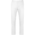 White - Front - Kariban Mens Chino Trousers