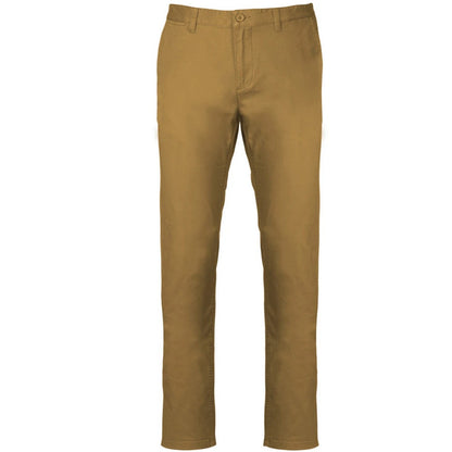 Camel - Front - Kariban Mens Chino Trousers