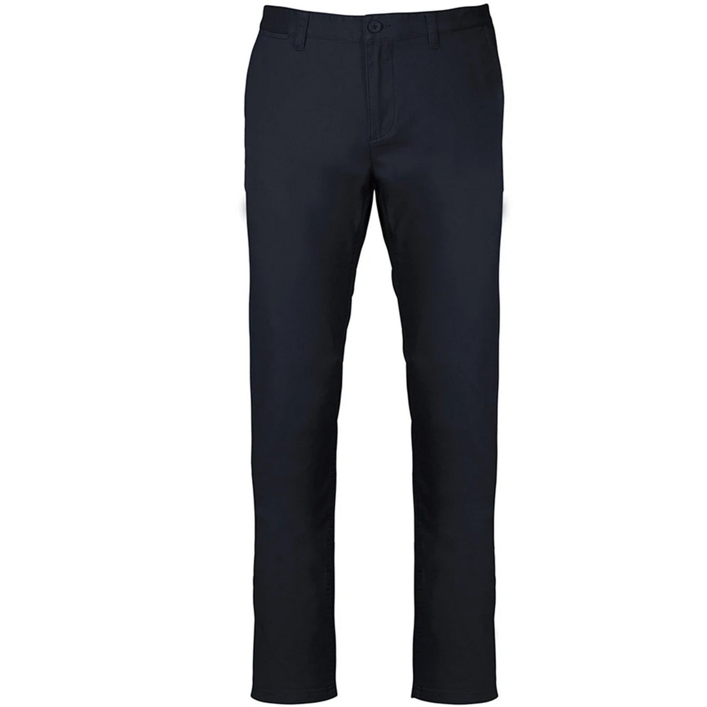 Dark Navy - Front - Kariban Mens Chino Trousers